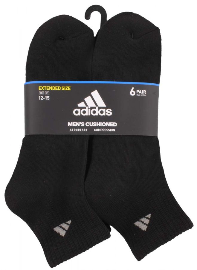 Adidas Athletic Cushioned Quarter Socks 6pk