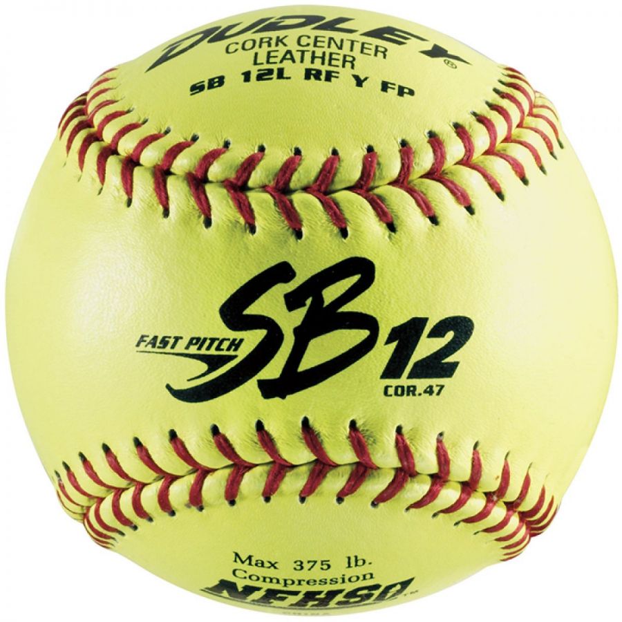 Dudley 12" SB 12L NFHS Leather Fastpitch Softball (DZ)