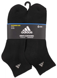 Thumbnail for Adidas Athletic Cushioned Quarter Socks 6pk