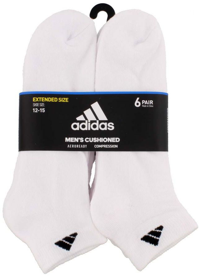 Adidas Athletic Cushioned Low Cut Socks 6pk