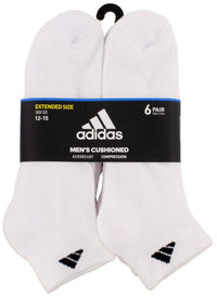 Thumbnail for Adidas Athletic Cushioned Low Cut Socks 6pk