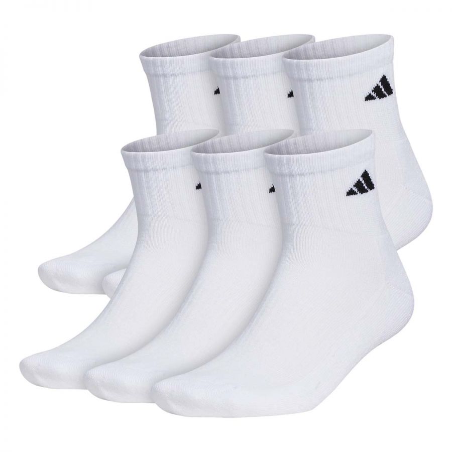 Adidas Athletic Cushioned Quarter Socks 6pk