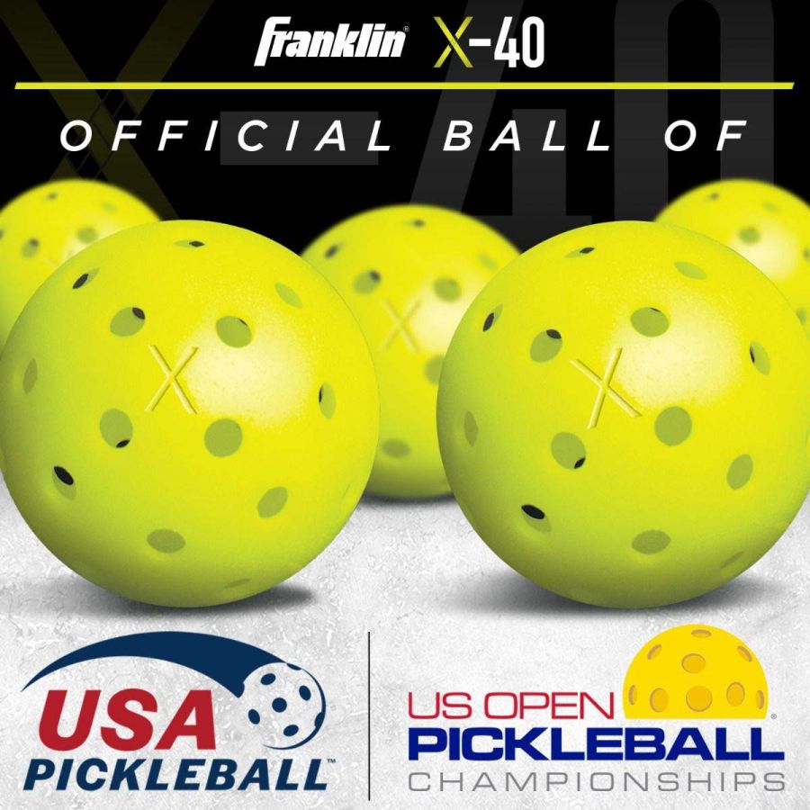 Franklin X-40 Outdoor Optic Yellow Pickleballs 3 Pk