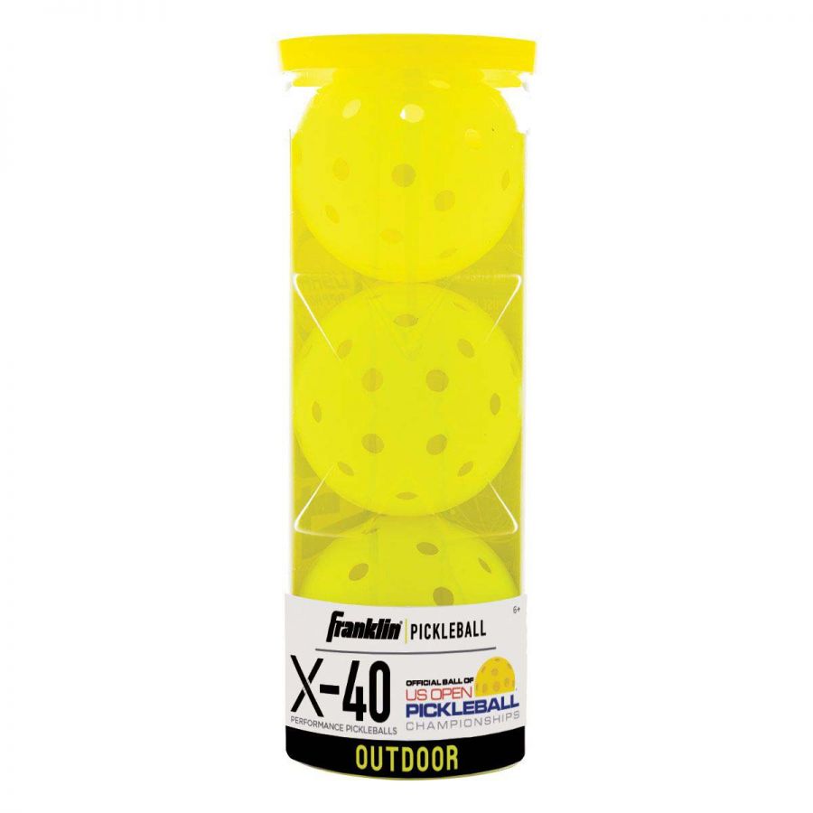 Franklin X-40 Outdoor Optic Yellow Pickleballs 3 Pk