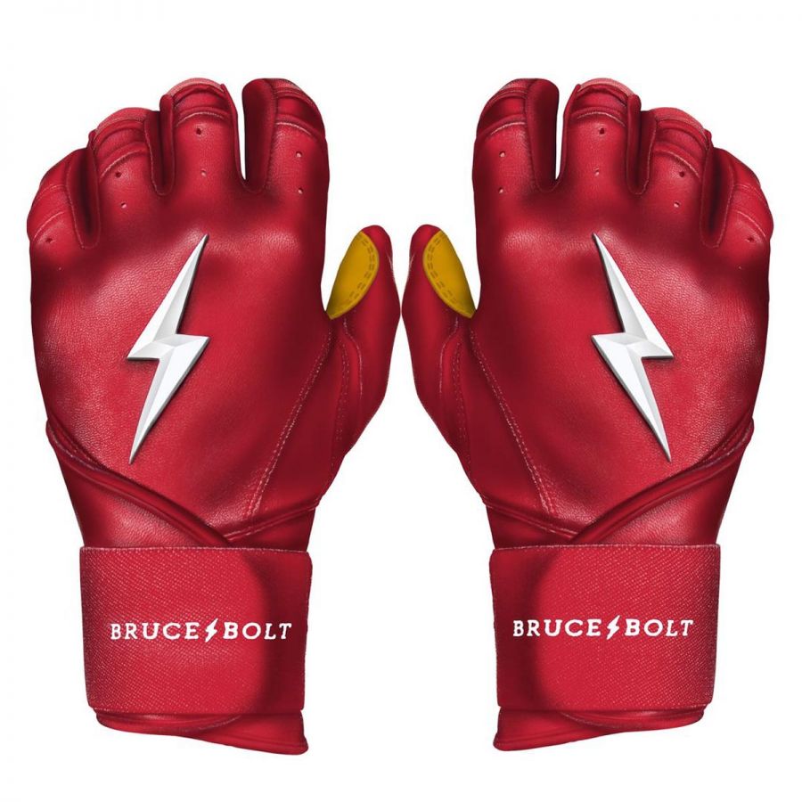 Bruce Bolt Adult Premium Pro Long Cuff Pair of Batting Gloves