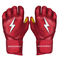 Thumbnail for Bruce Bolt Adult Premium Pro Long Cuff Pair of Batting Gloves