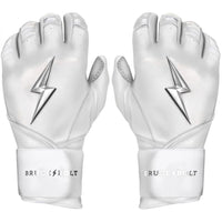 Thumbnail for Bruce Bolt Youth Premium Pro Long Cuff Chrome Series Pair of Batting Gloves