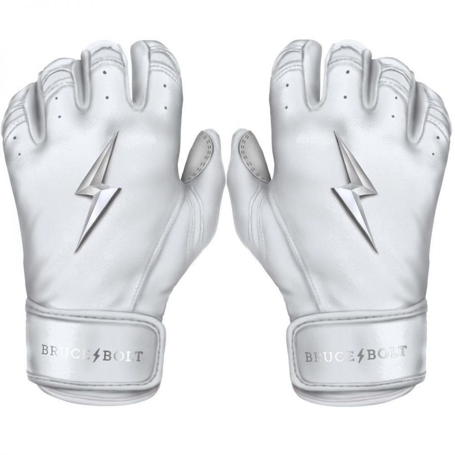 Bruce Bolt Adult Premium Pro Short Cuff Chrome Series Pair of Batting Gloves