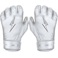 Thumbnail for Bruce Bolt Youth Premium Pro Short Cuff Chrome Series Pair of Batting Gloves