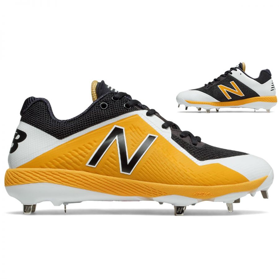 New Balance Mens L4040v4 Low Metal Baseball Cleats