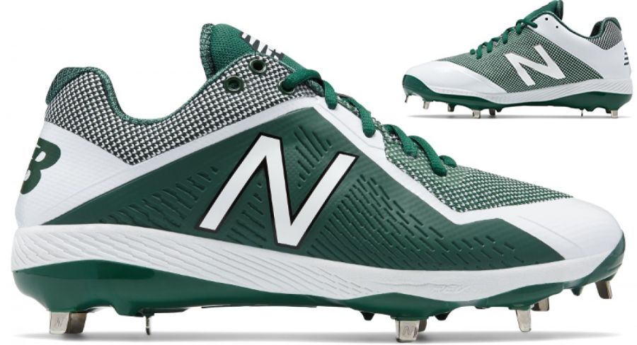 New Balance Mens L4040v4 Low Metal Baseball Cleats